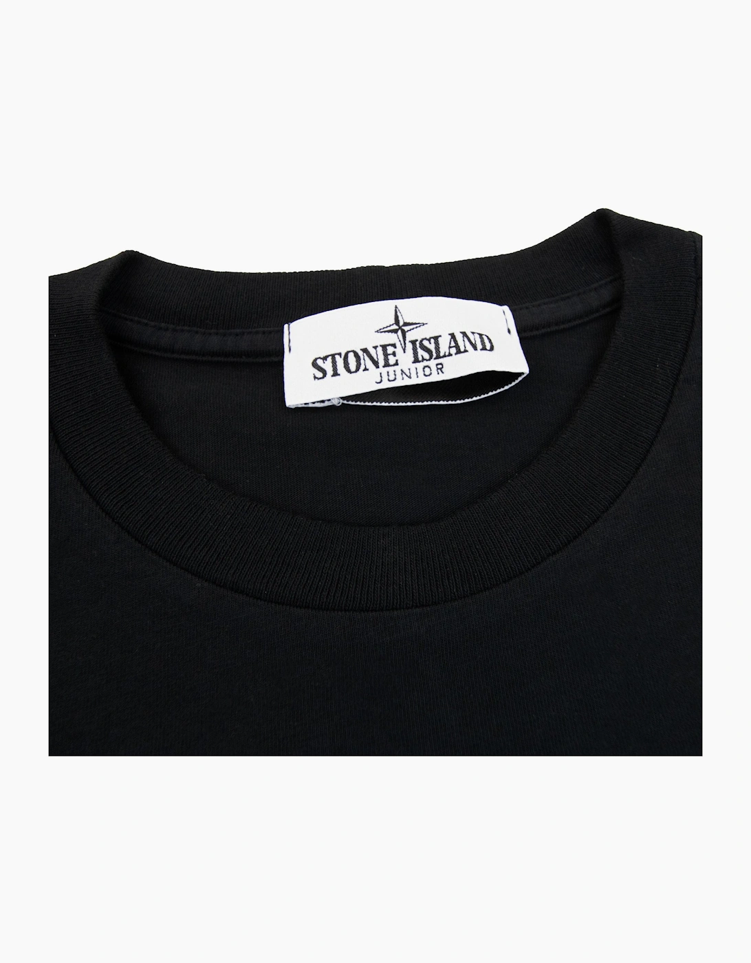 Stone Island Junior 21071 30/1 Starfish Two Print T Shirt Black V0029