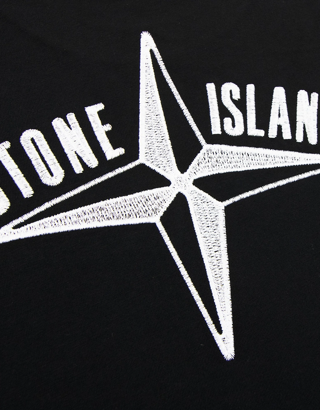 Stone Island Junior 21071 30/1 Starfish Two Print T Shirt Black V0029