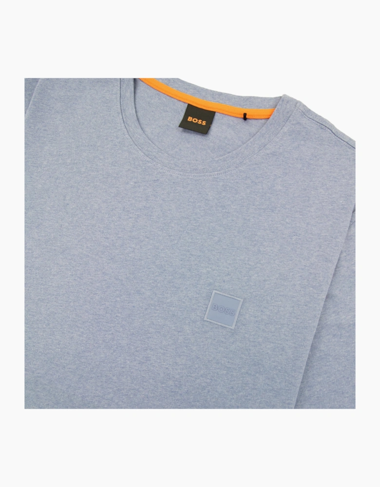 Hugo Boss Tales Logo Patch T Shirt Light Blue 485