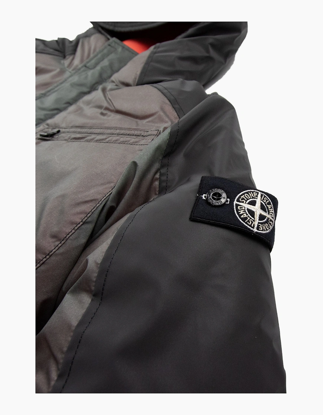 Stone Island Junior Ice Resin T With Reflex Mat Jacket Black Multi