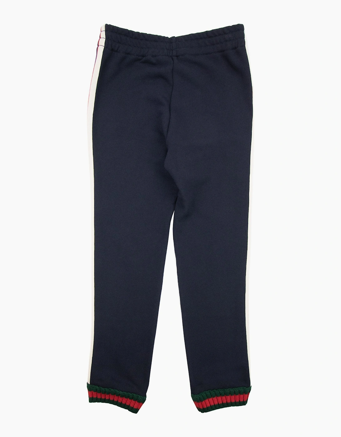 Gucci Junior Jacquard Trim Tracksuit Bottom Navy 4275