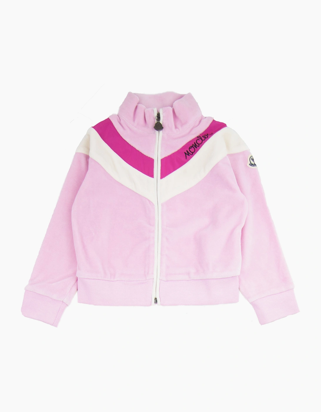 Moncler Junior Completo Maglia Cardigan Tracksuit Pink 521