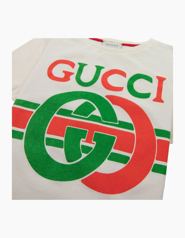 Gucci Junior Interlocking G T-shirt 9756 Cream