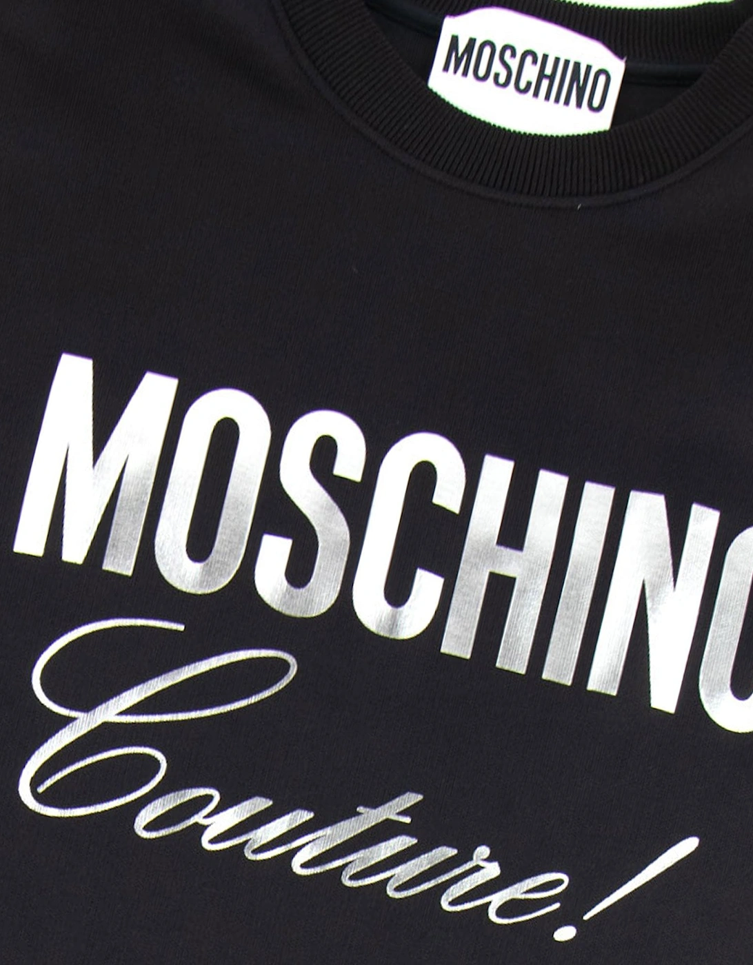 Moschino Couture Silver Logo Sweatshirt Black