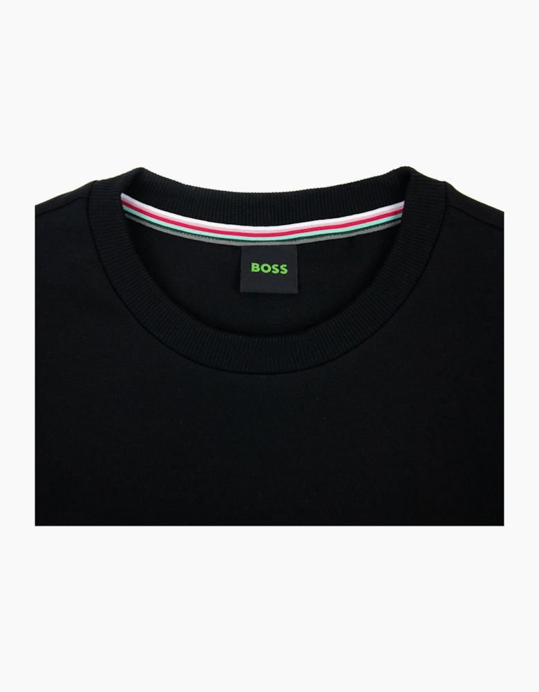 Hugo Boss Salbo 1 Embroidered Layered Logo Sweatshirt Black 001