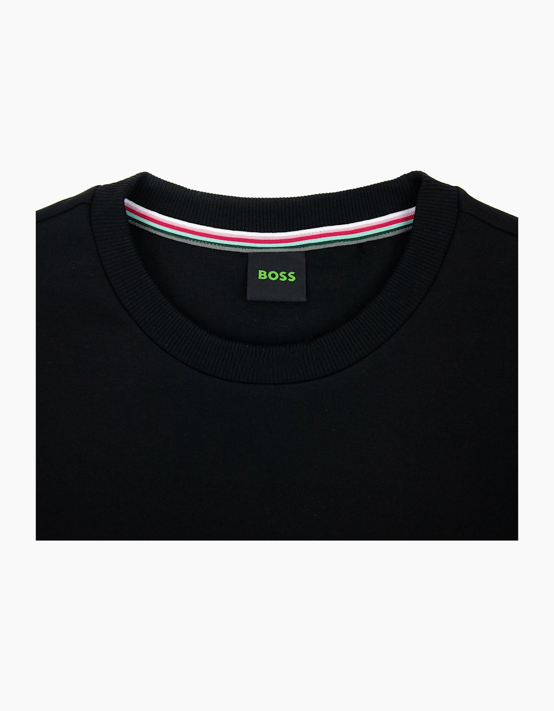 Hugo Boss Salbo 1 Embroidered Layered Logo Sweatshirt Black 001