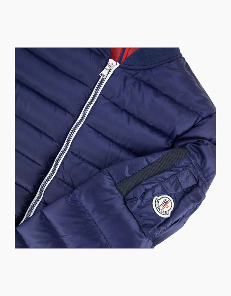 Moncler Junior Aidan Down Jacket Navy Blue