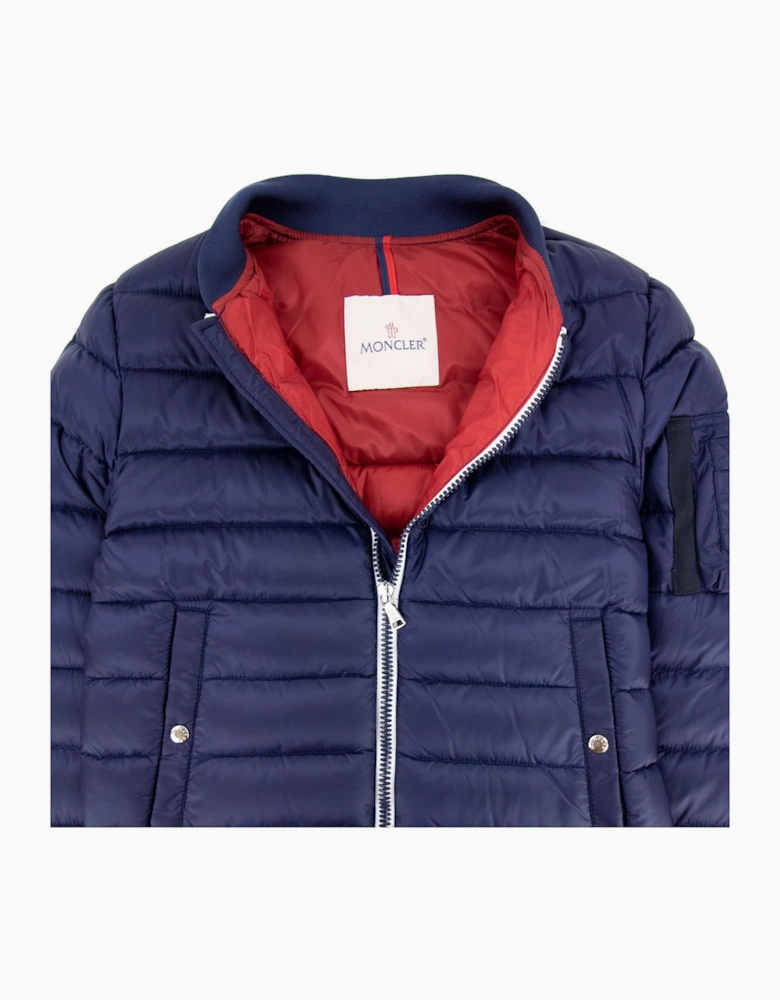 Moncler Junior Aidan Down Jacket Navy Blue
