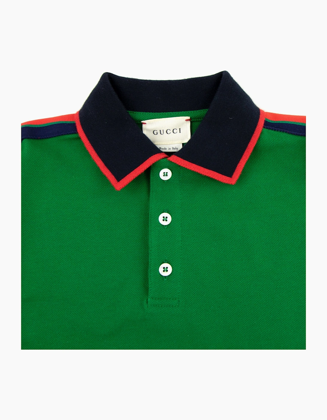 Gucci Junior Arm Logo Polo Shirt Green