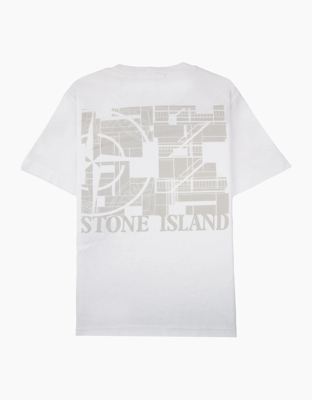 Stone Island Junior 21052 30/1 Back Logo T-shirt White V0001