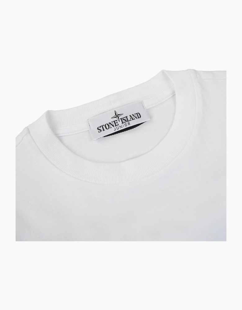Stone Island Junior 21052 30/1 Back Logo T-shirt White V0001
