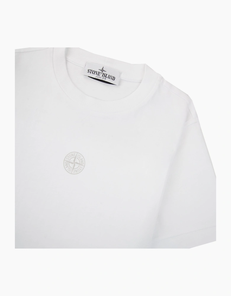 Stone Island Junior 21052 30/1 Back Logo T-shirt White V0001