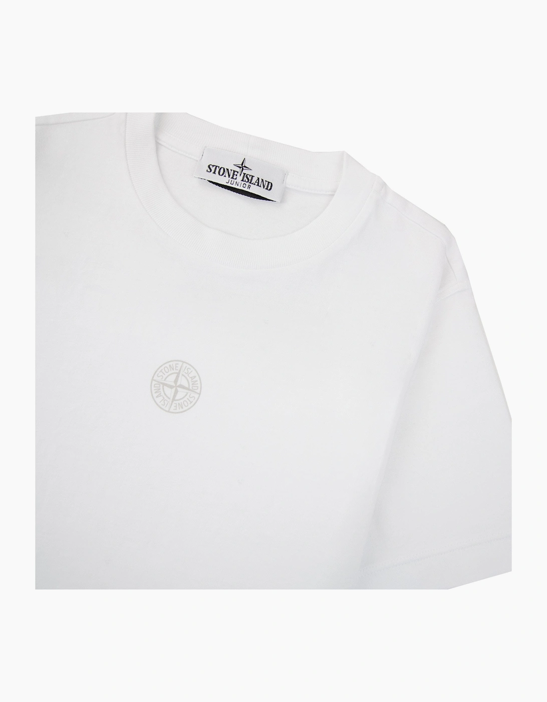 Stone Island Junior 21052 30/1 Back Logo T-shirt White V0001