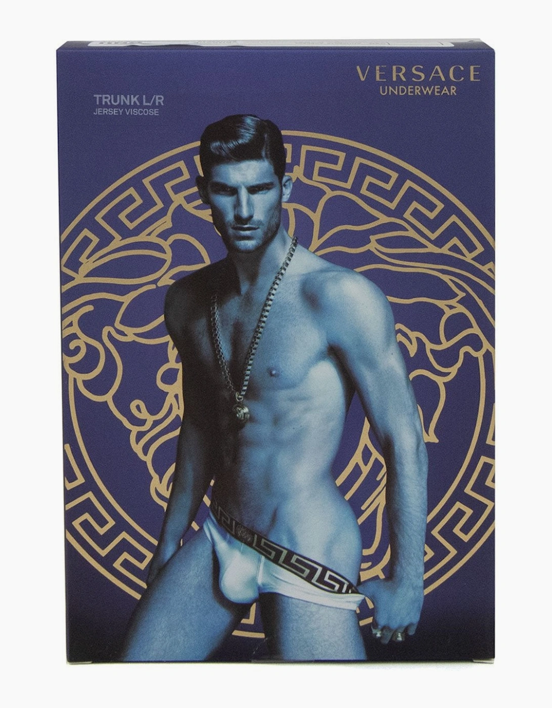 Versace Greca Border Trunks Blue
