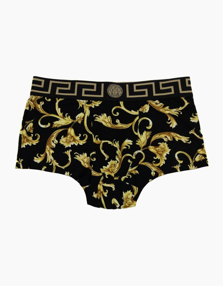 Versace Barocco Low Rise Boxer Trunk Black/gold