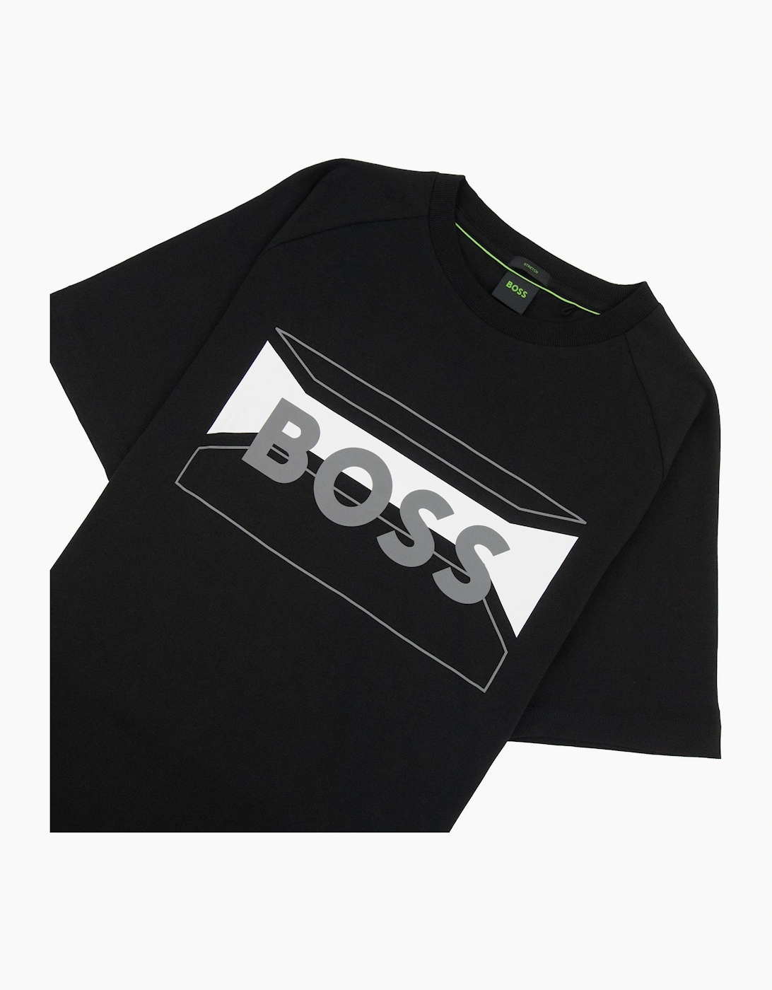 Hugo Boss Tee 2 Artwork Logo T Shirt Black 001