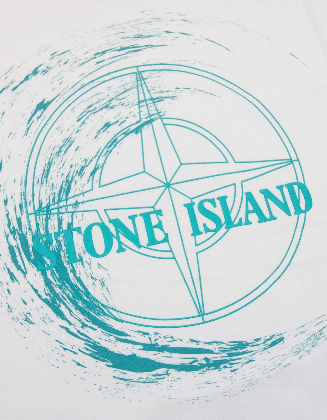 Stone Island Junior 21072 30/1 Surf Two Print T Shirt White V0001