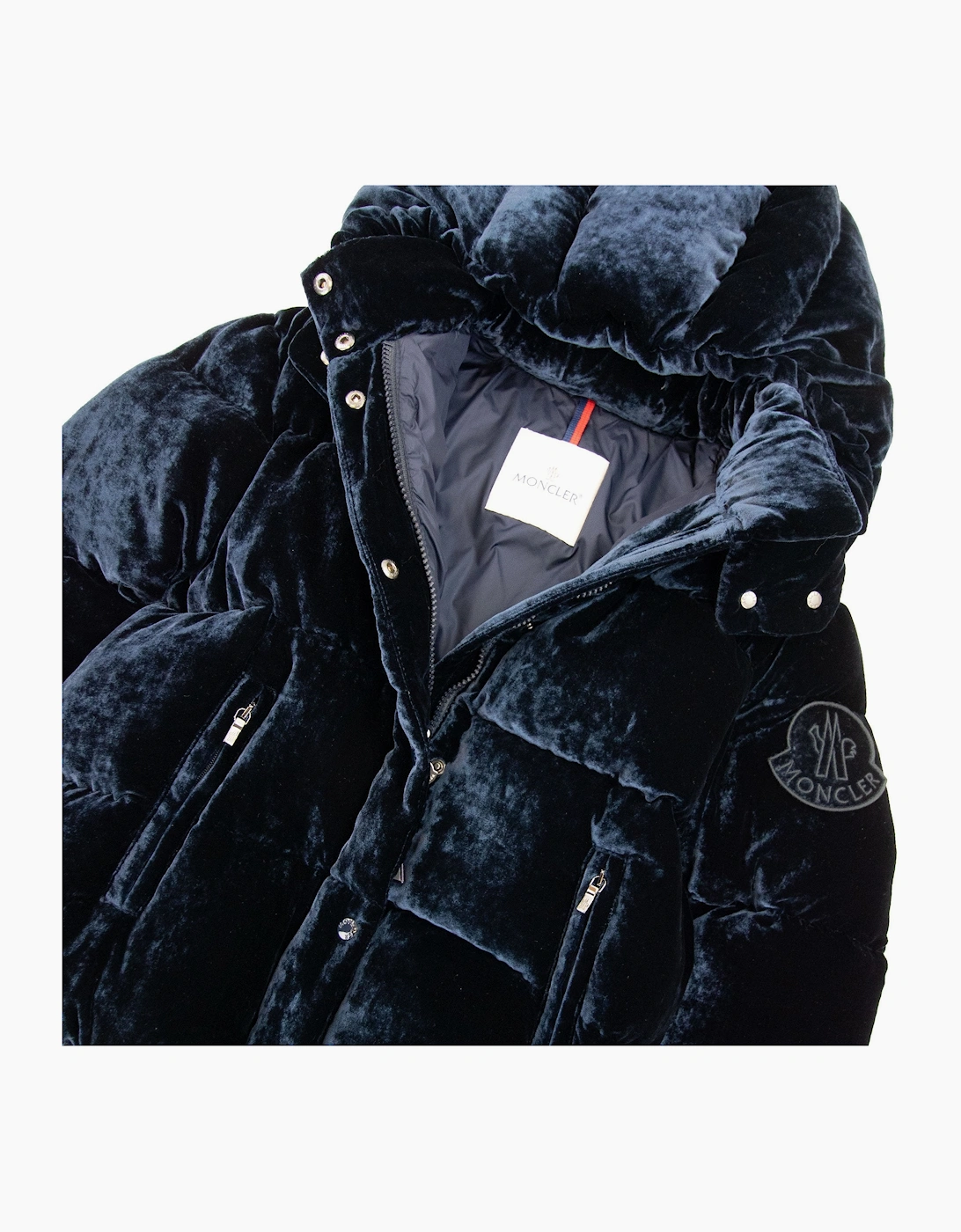 Moncler Junior Caille Velvet Jacket Navy 776