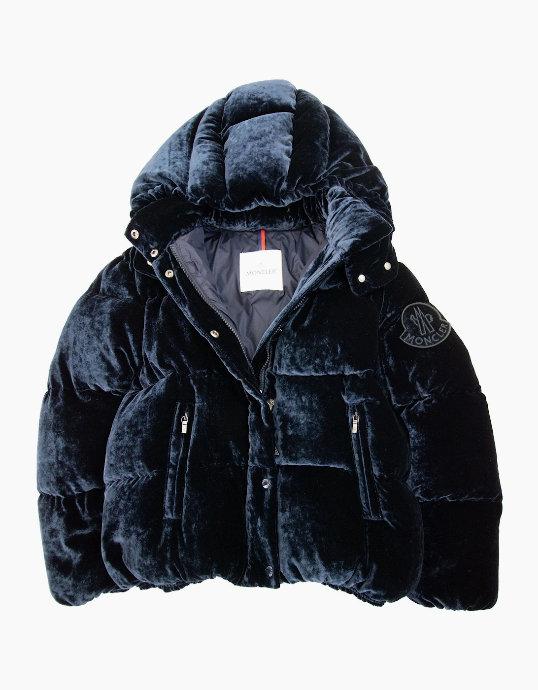Moncler Junior Caille Velvet Jacket Navy 776
