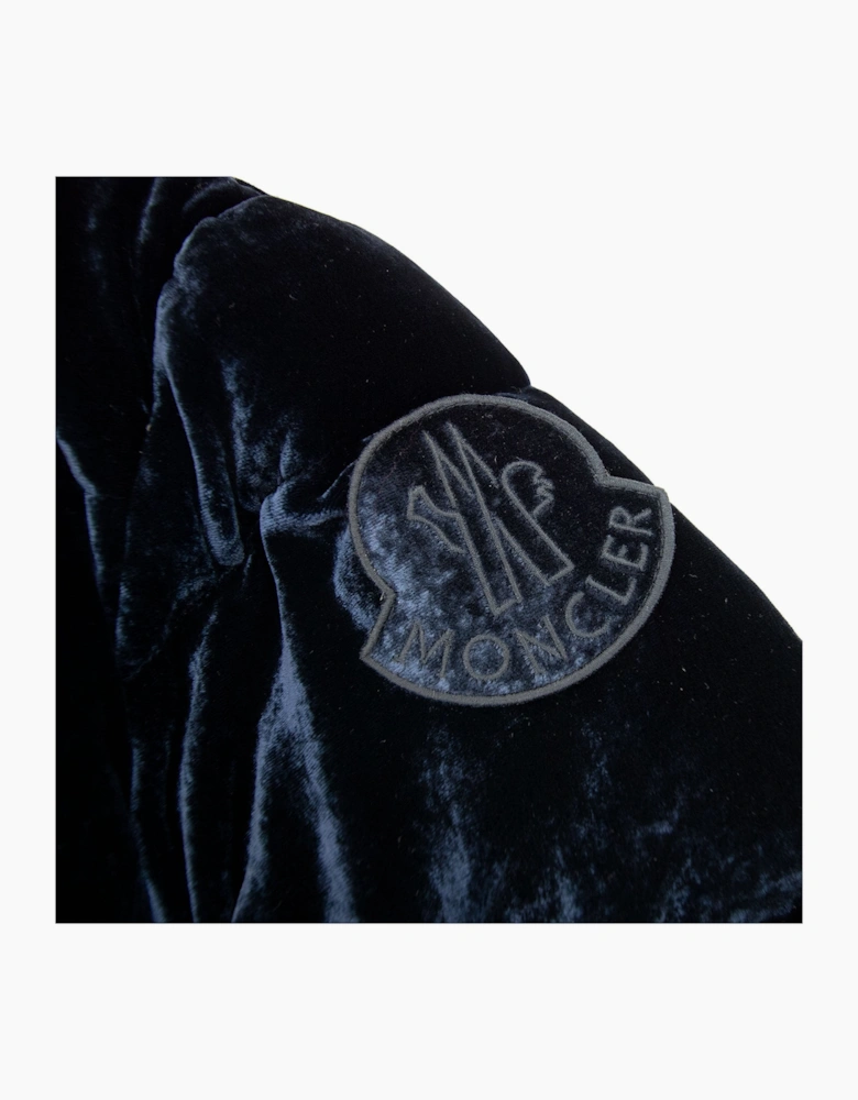 Moncler Junior Caille Velvet Jacket Navy 776