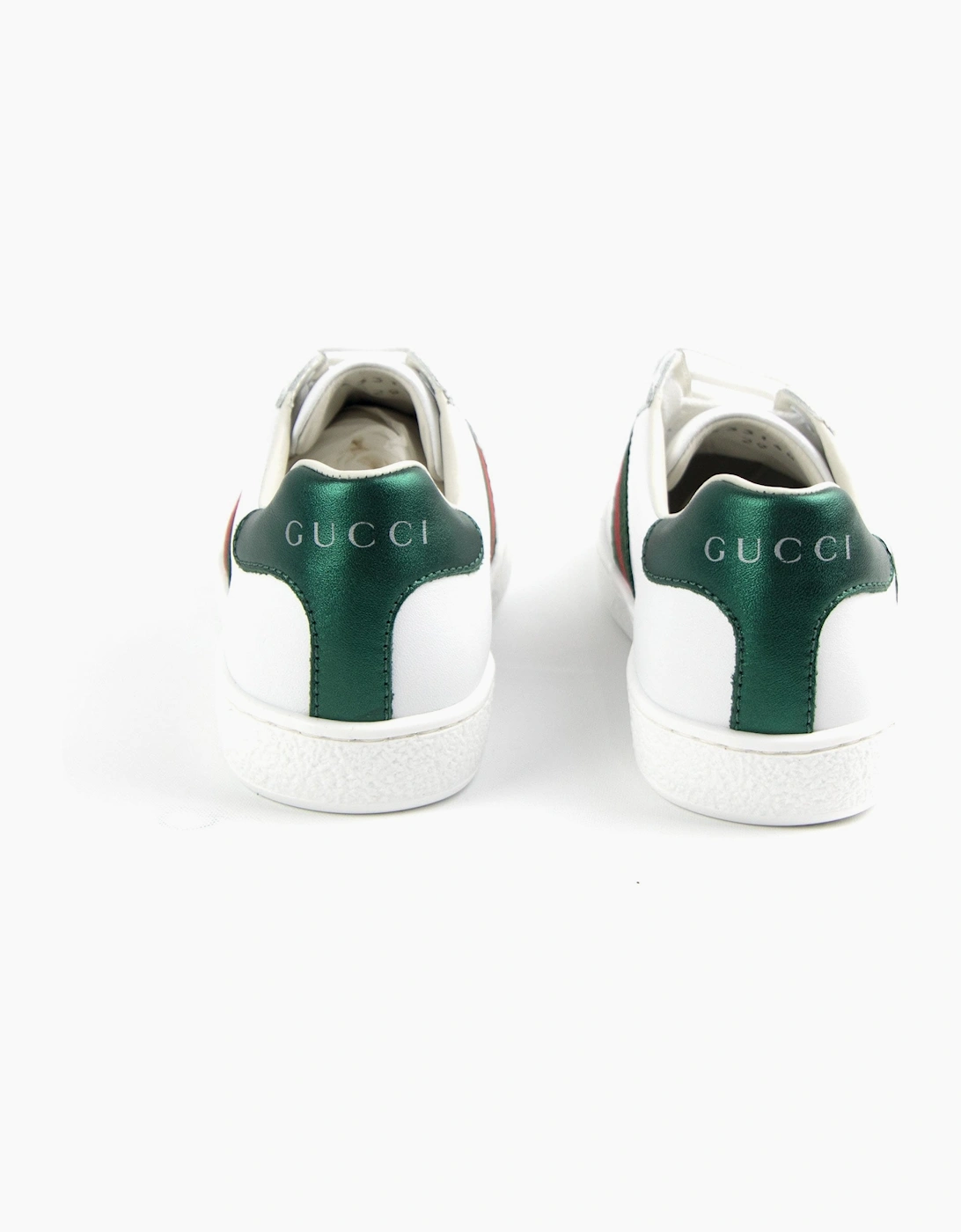 Gucci Junior Ace Leather Sneaker White