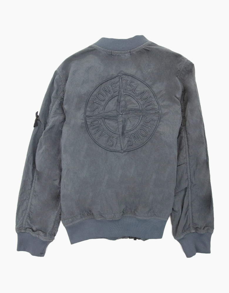 Stone Island Junior Nylon Bomer Jacket Dark Grey V0065