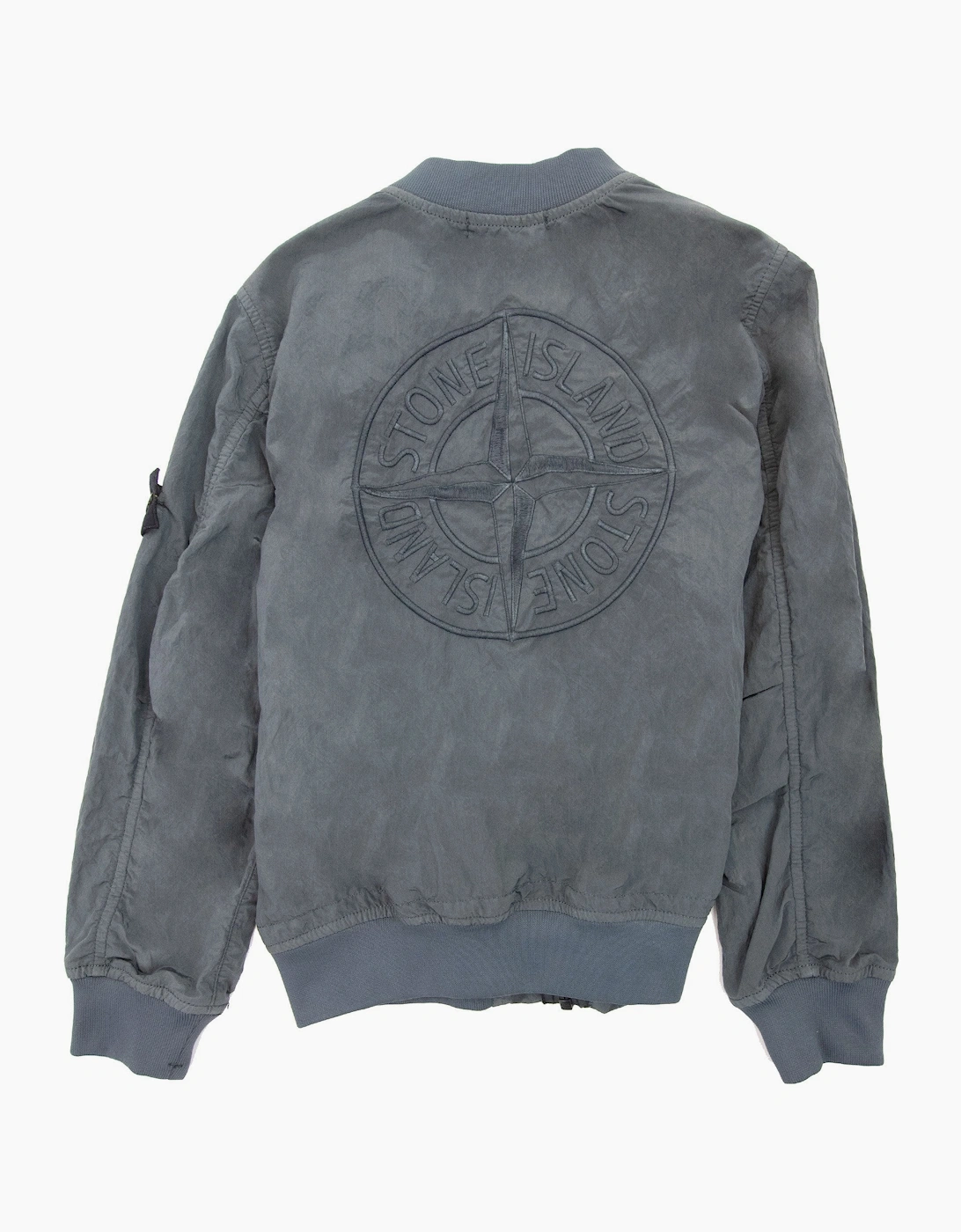Stone Island Junior Nylon Bomer Jacket Dark Grey V0065