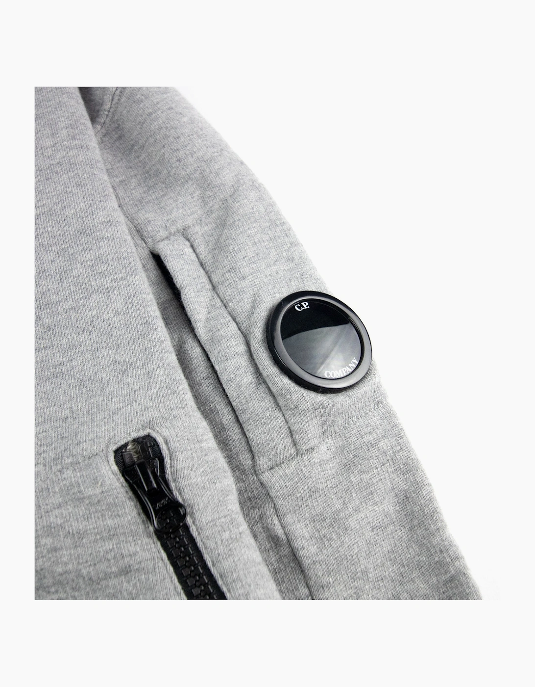 Cp Company Undersixteen Light Fleece Zip Up Bomber Sweatshirt Grey M93
