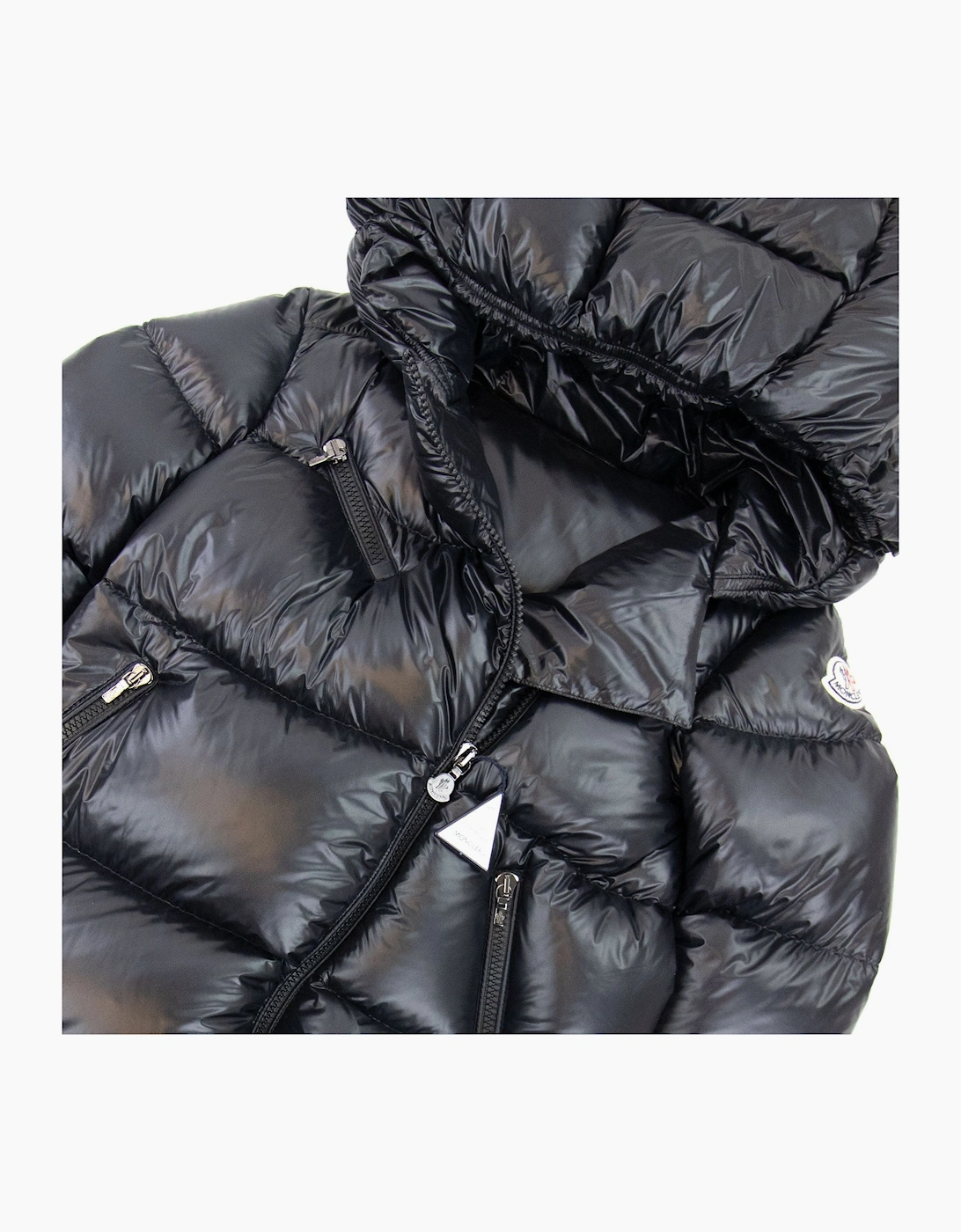Moncler Junior Gelinotte Padded Zip Up Jacket Black 999