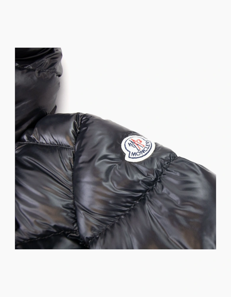 Moncler Junior Gelinotte Padded Zip Up Jacket Black 999