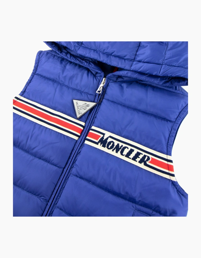 Moncler Junior Bargy Gilet Blue