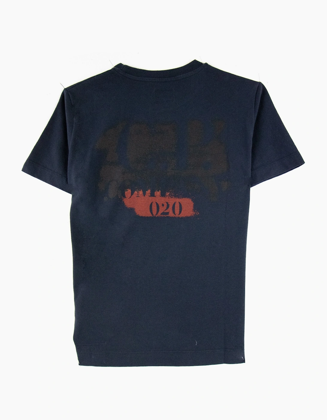 C.P. Company Undersixteen Spray Logo T Shirt Navy 888