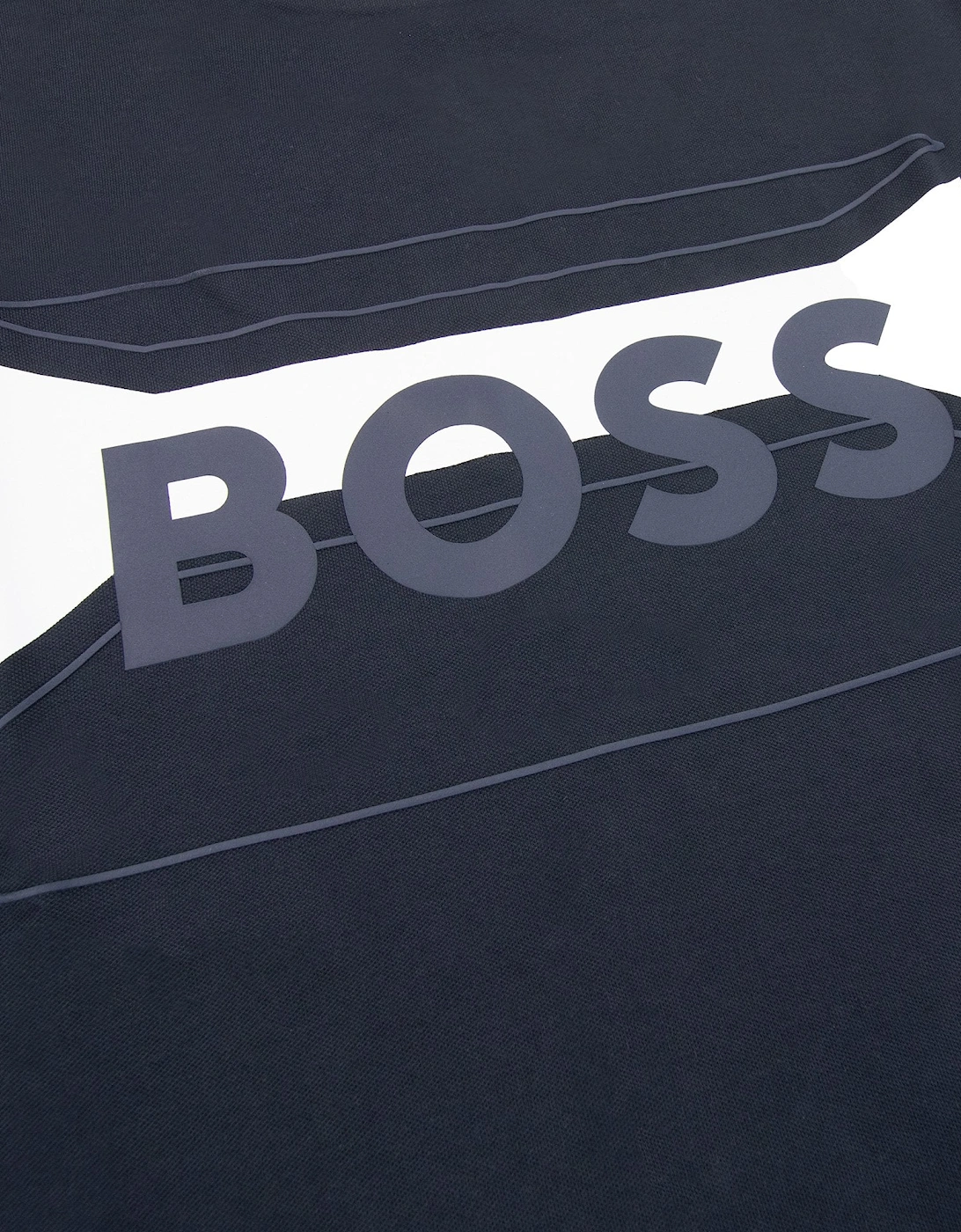 Hugo Boss Tee 2 Artwork Logo T Shirt Navy 402