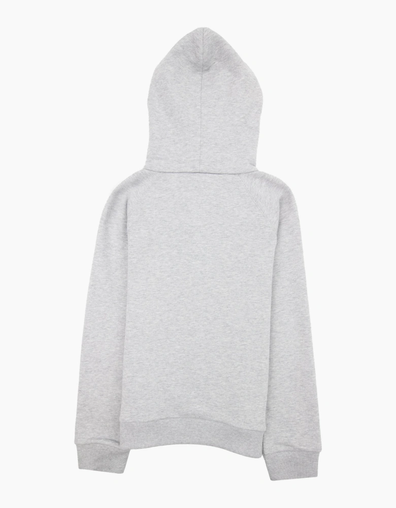 Gucci Junior Logo Print Hooded Sweatshirt Grey 1676