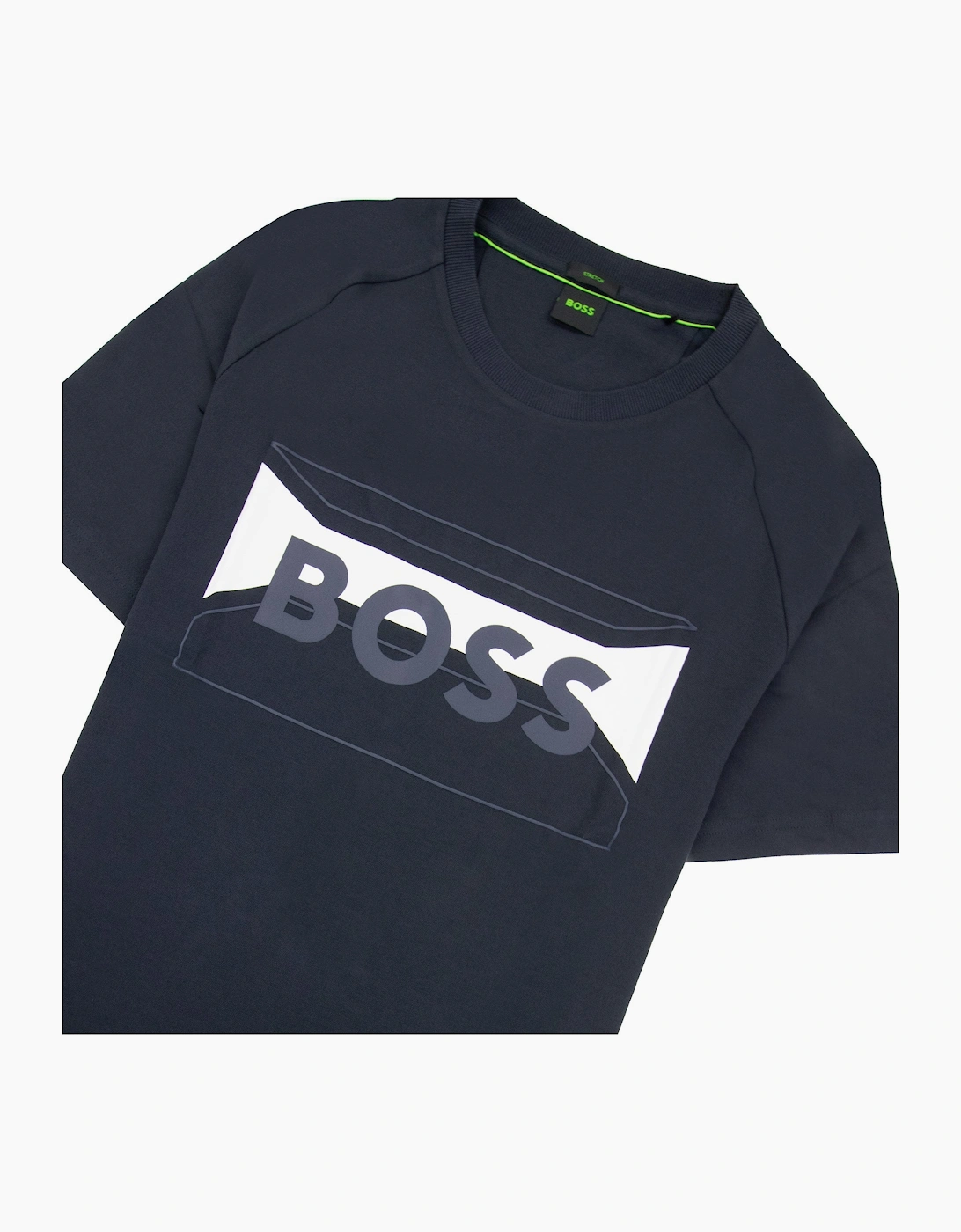 Hugo Boss Tee 2 Artwork Logo T Shirt Navy 402