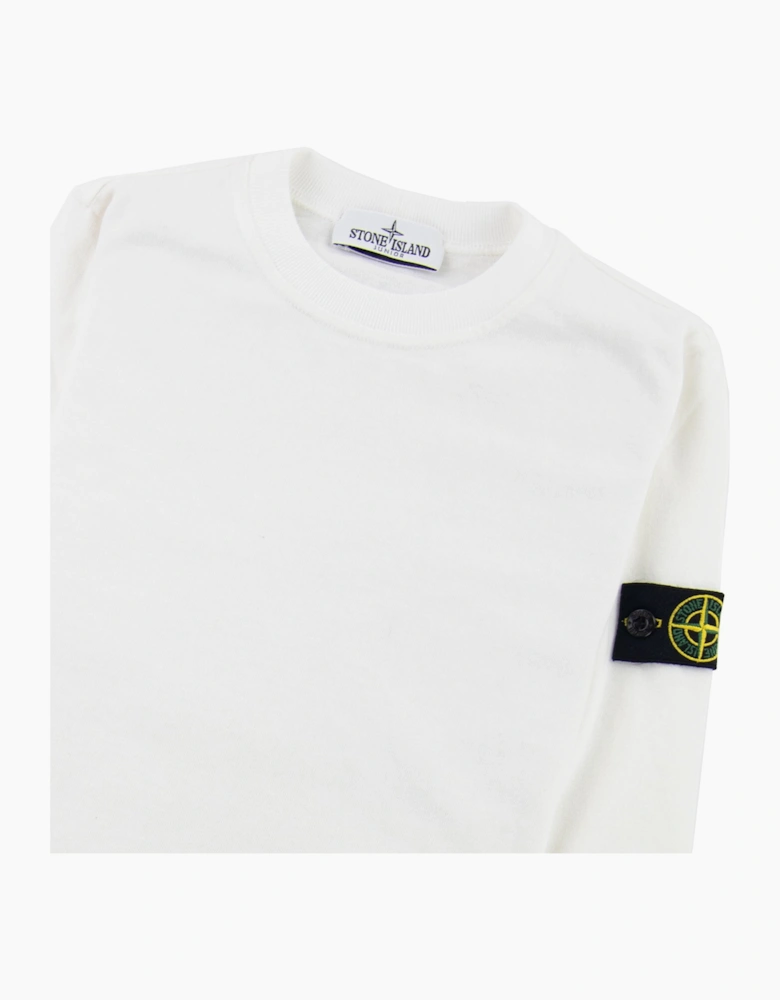Stone Island Junior Lightweight Crewneck Sweatshirt White