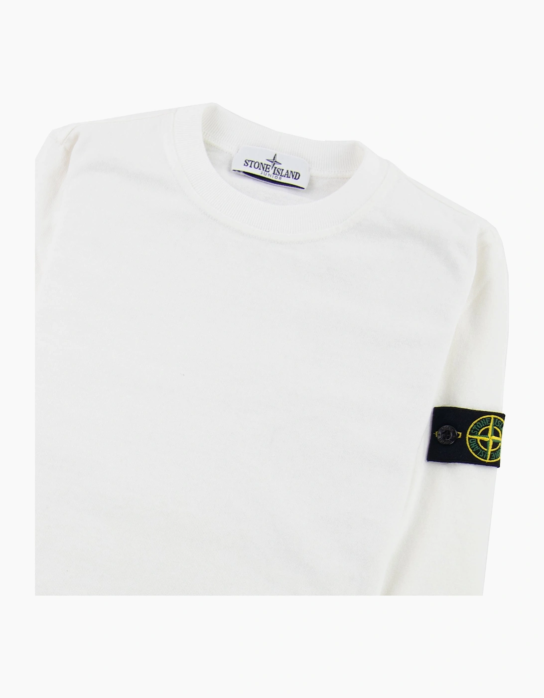 Stone Island Junior Lightweight Crewneck Sweatshirt White