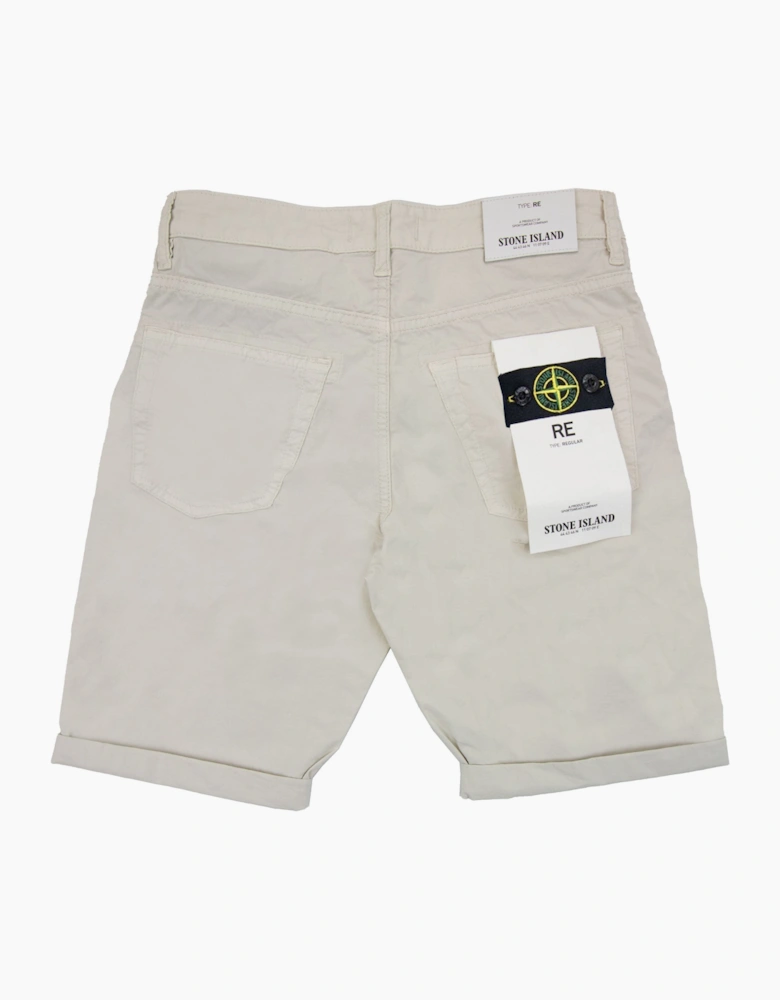 Stone Island Junior L0211 Stretch Cotton Shorts Beige V0003