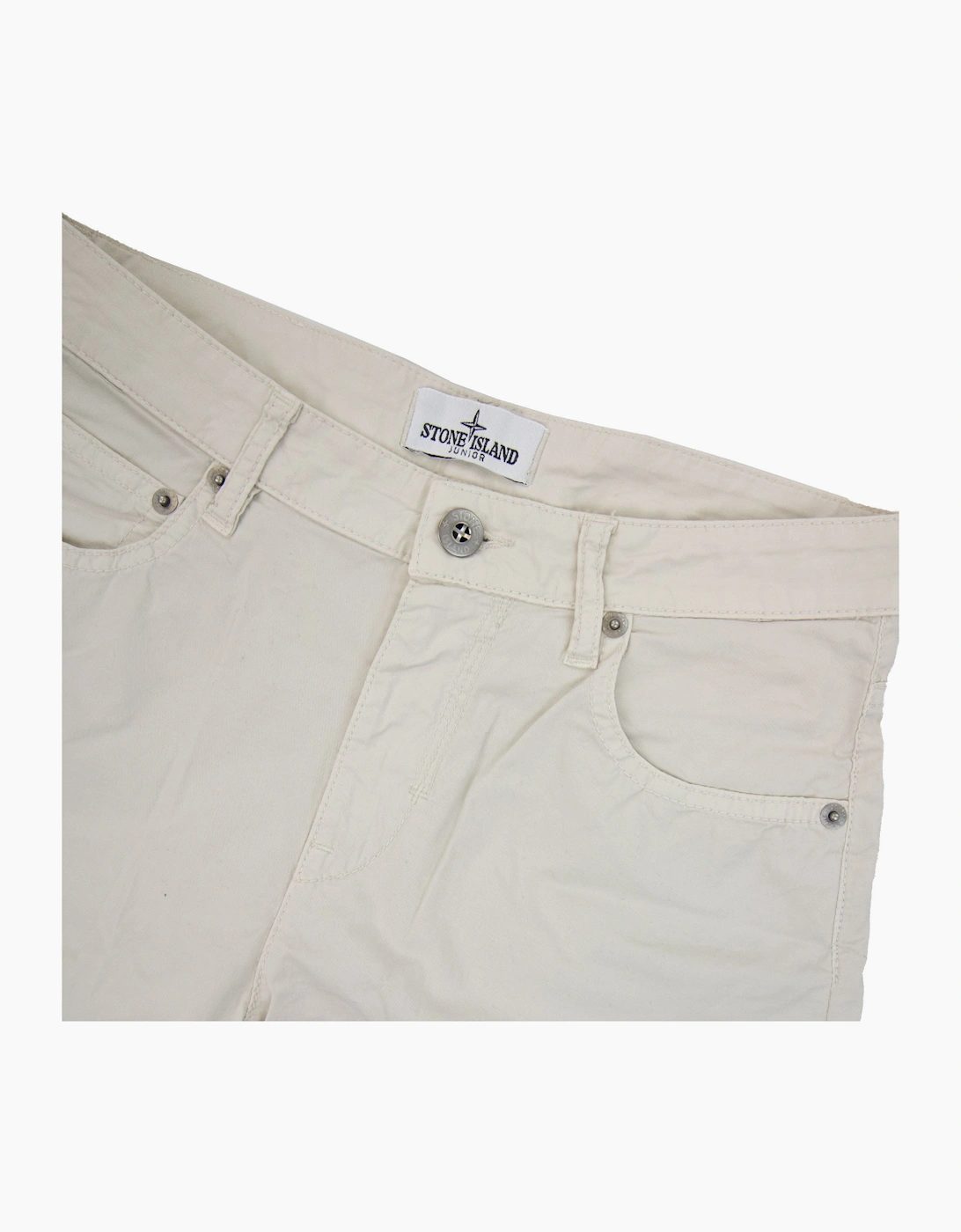 Stone Island Junior L0211 Stretch Cotton Shorts Beige V0003