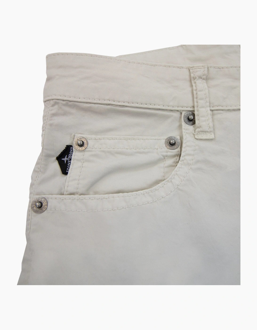 Stone Island Junior L0211 Stretch Cotton Shorts Beige V0003