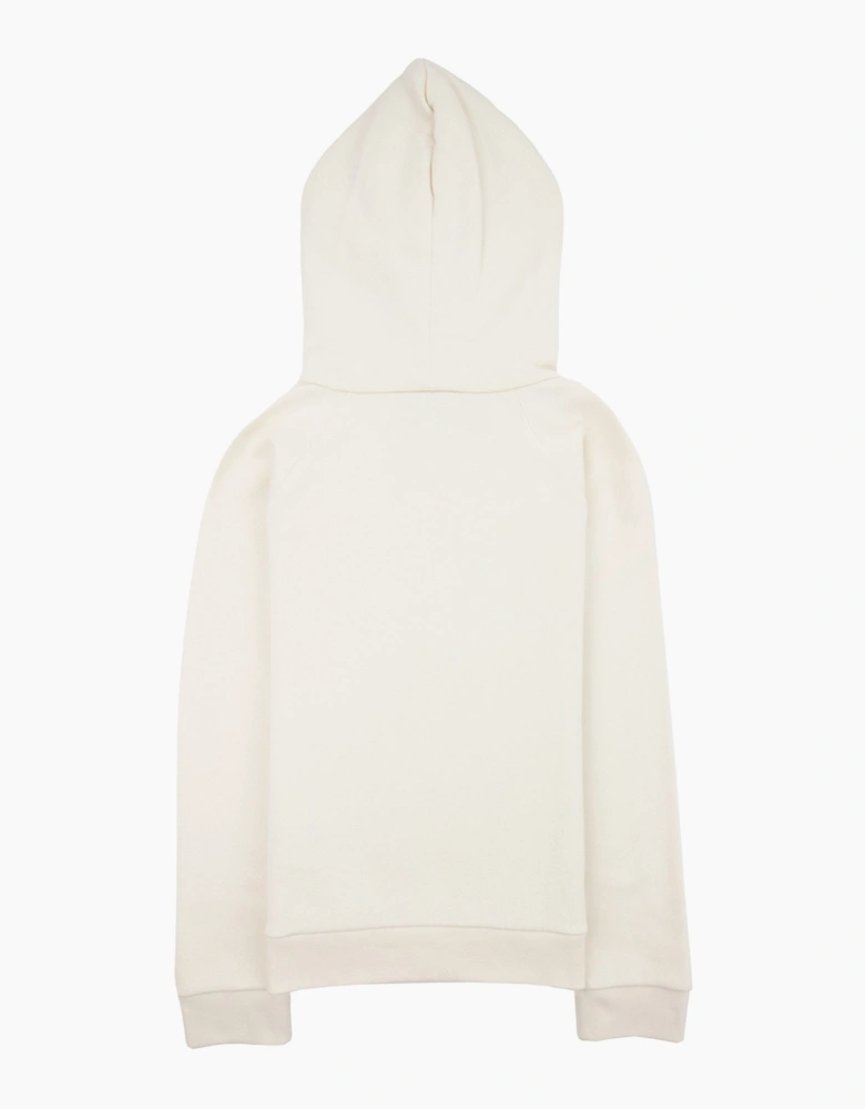Gucci Junior Logo Print Hoodied Sweatshirt White 9112