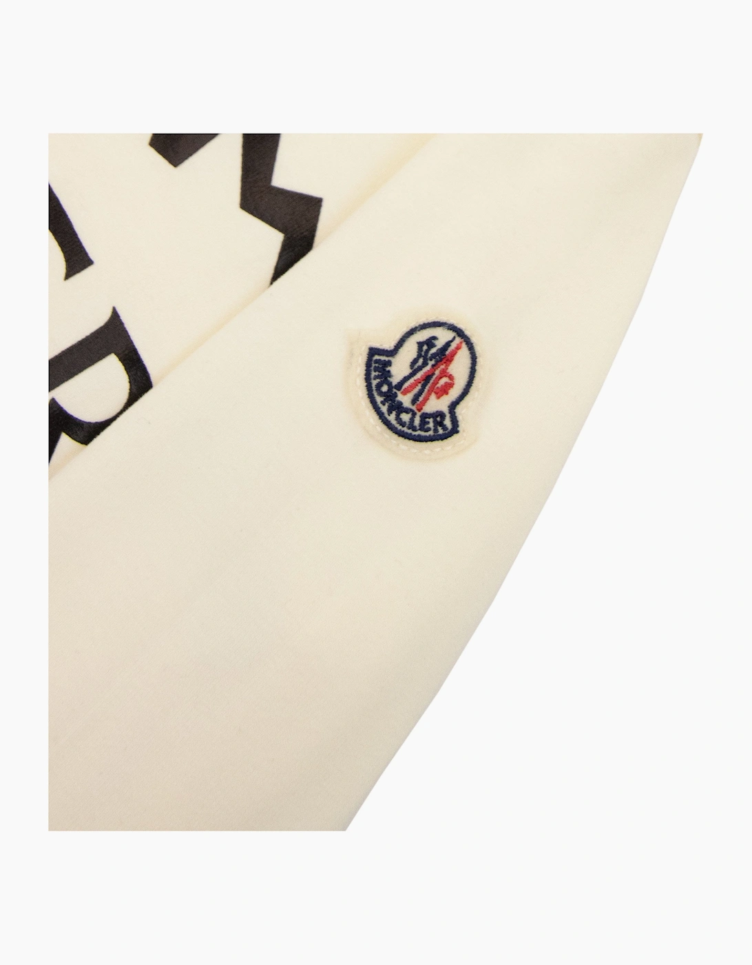 Moncler Junior Alpine Print Logo L/s T Shirt White 034