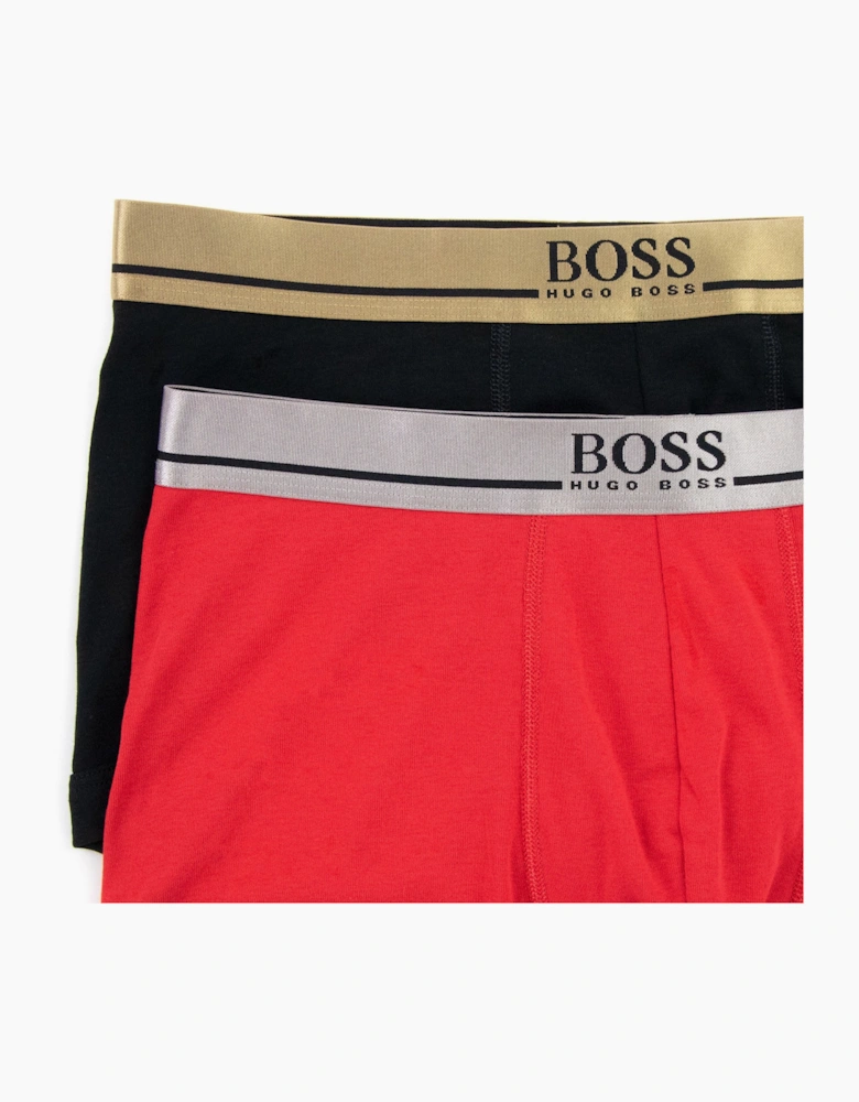 Hugo Boss 2 Pack Trunks Black & Red