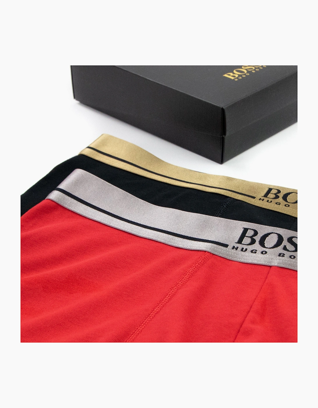 Hugo Boss 2 Pack Trunks Black & Red