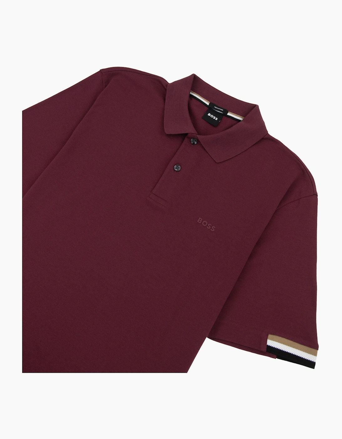 Hugo Boss Parlay 147 Mercerised Polo Shirt Dark Red 603