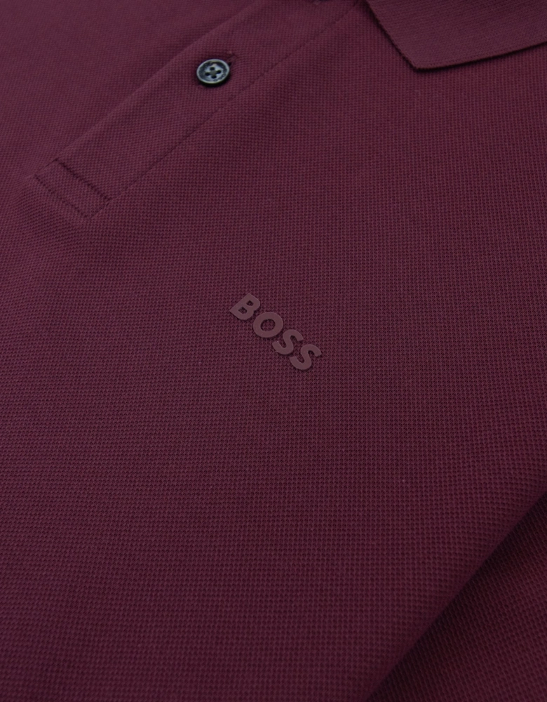 Hugo Boss Parlay 147 Mercerised Polo Shirt Dark Red 603