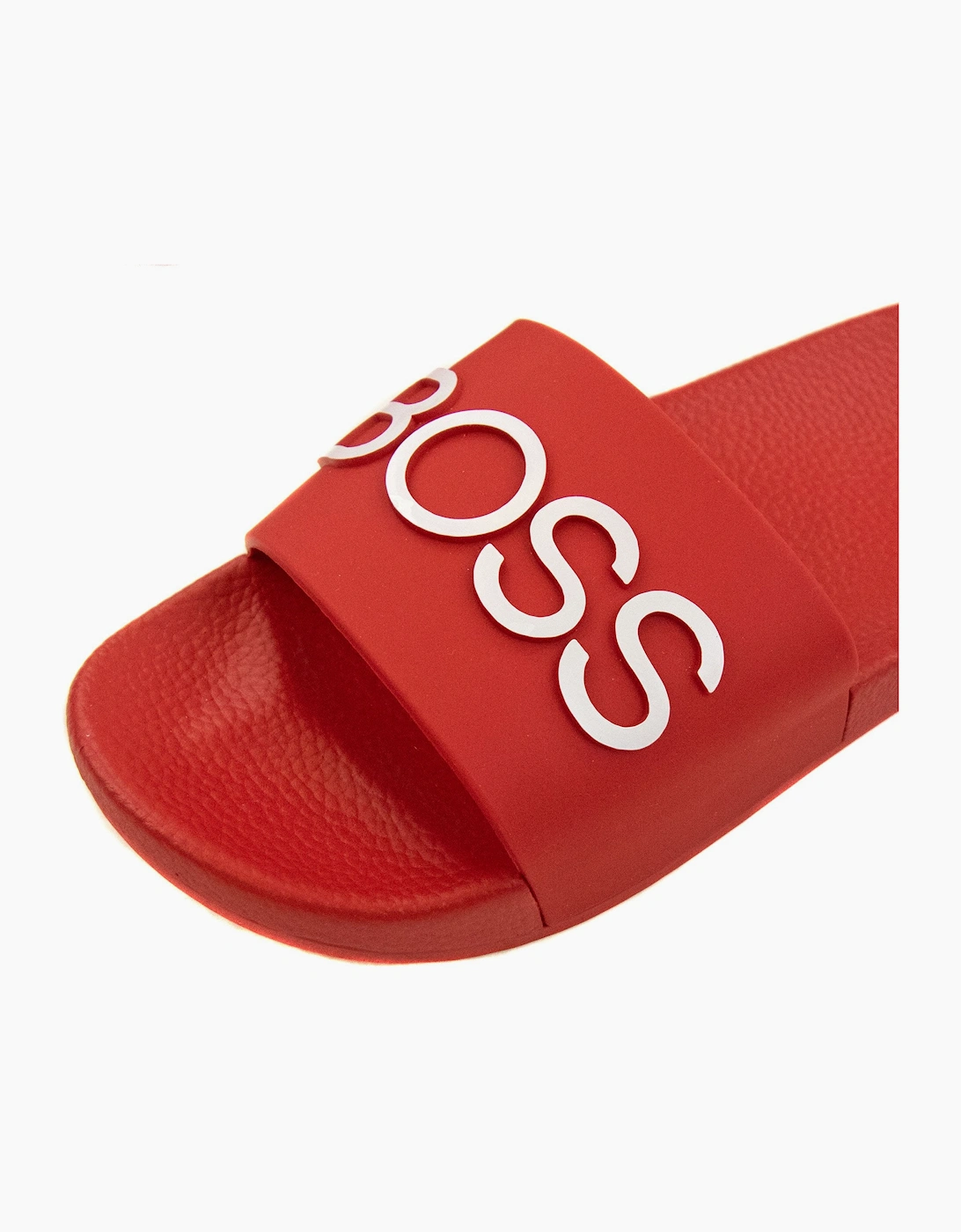 Hugo Boss Kids Embossed Logo Sliders Red 991