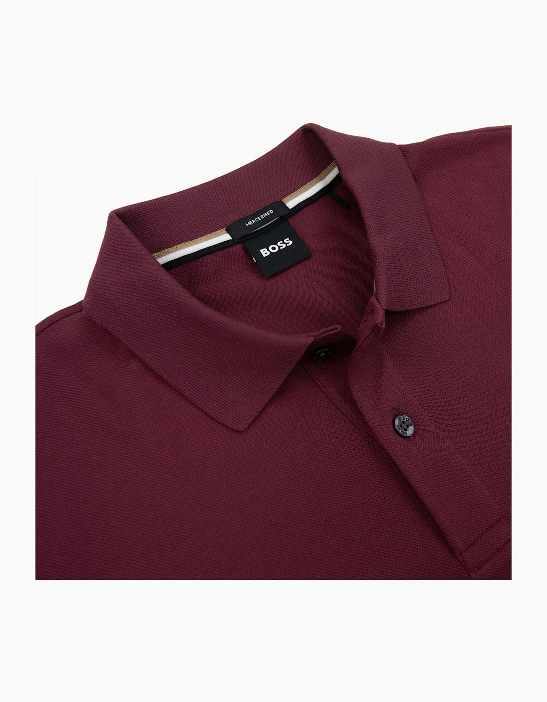 Hugo Boss Parlay 147 Mercerised Polo Shirt Dark Red 603