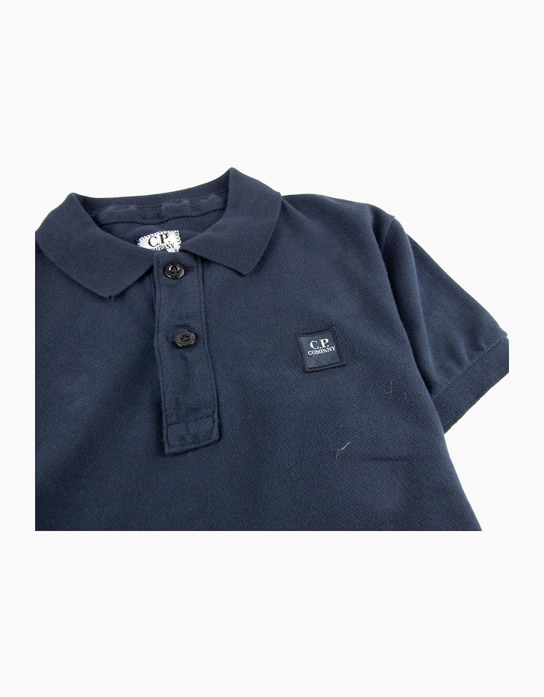 Cp Company Undersixteen Logo S/s Polo Shirt Navy 888