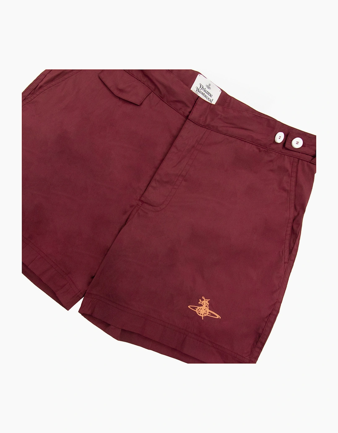 Vivienne Westwood Orb Embroidered Logo Shorts Wine